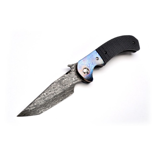 Zealot - Damascus Blade, Bolsters, and Checkered Handles